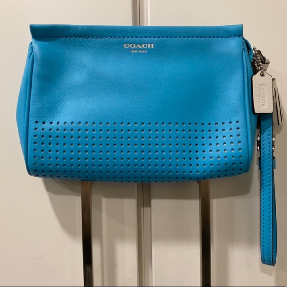 Coach Blue Wristlet